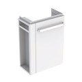 Geberit Renova Compact Шкафчик под раковину, 448х604х222 мм, с держателем для полотенец слева, корпус белый матовый, фасад белый глянец 862250000 862250000 - фото 203316