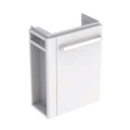 Geberit Renova Compact Шкафчик под раковину, 448х604х222 мм, с держателем для полотенец слева, корпус белый матовый, фасад белый глянец 862250000 862250000