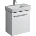 Geberit Renova Compact Шкафчик под раковину, 590х604х222 мм, с держателем для полотенец справа, корпус белый матовый, фасад белый глянец 862065000 862065000