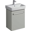 Geberit Renova Compact Шкафчик под раковину, 500х604х337 мм, крепление дверей справа/слева, корпус светло-серый матовый, фасад светло-серый глянец 862056000 862056000 - фото 203376