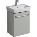 Geberit Renova Compact Шкафчик под раковину, 500х604х337 мм, крепление дверей справа/слева, корпус светло-серый матовый, фасад светло-серый глянец 862056000 862056000