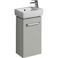Geberit Renova Compact Шкафчик под раковину, 348х604х222 мм, крепление дверей справа/слева, корпус светло-серый матовый, фасад светло-серый глянец 862041000 862041000 - фото 203414