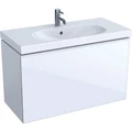 Geberit Acanto Шкафчик под раковину Compact, 890 x 535 x 416 мм, фронтальная часть: белое стеклокорпус: белый глянцевый — лакированный 500.616.01.2 500.616.01.2