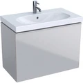 Geberit Acanto Шкафчик под раковину Compact, 740 x 535 x 416 мм, фронтальная часть: песчаное стекло корпус: песчаный матовый — лакированный 500.615.JL.2 500.615.JL.2