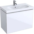 Geberit Acanto Шкафчик под раковину Compact, 740 x 535 x 416 мм, фронтальная часть: белое стеклокорпус: белый глянцевый — лакированный 500.615.01.2 500.615.01.2
