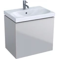 Geberit Acanto Шкафчик под раковину Compact, 595 x 535 x 416 мм, фронтальная часть: песчаное стекло корпус: песчаный матовый — лакированный 500.614.JL.2 500.614.JL.2