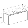Geberit Acanto Шкафчик для двойной раковины 1190 x 535 x 476 мм, фронтальная часть: лавовое стекло корпус: лавовый матовый — лакированный 500.613.JK.2 500.613.JK.2 - фото 203880 Geberit Acanto Шкафчик для двойной раковины 1190 x 535 x 476 мм, фронтальная часть: лавовое стекло корпус: лавовый матовый — лакированный 500.613.JK.2 500.613.JK.2 - фото 203880