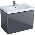 Geberit Acanto Шкафчик под раковину 740 x 535 x 476 мм, фронтальная часть: лавовое стекло корпус: лавовый матовый — лакированный 500.611.JK.2 500.611.JK.2