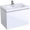 Geberit Acanto Шкафчик под раковину 740 x 535 x 476 мм, фронтальная часть: белое стеклокорпус: белый глянцевый — лакированный 500.611.01.2 500.611.01.2 - фото 203939