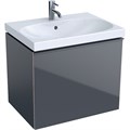 Geberit Acanto Шкафчик под раковину 640 x 535 x 476 мм, фронтальная часть: лавовое стекло корпус: лавовый матовый — лакированный 500.610.JK.2 500.610.JK.2 - фото 203951