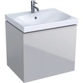 Geberit Acanto Шкафчик под раковину 595 x 535 x 476 мм, фронтальная часть: песчаное стекло корпус: песчаный матовый — лакированный 500.609.JL.2 500.609.JL.2