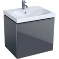 Geberit Acanto Шкафчик под раковину 595 x 535 x 476 мм, фронтальная часть: лавовое стекло корпус: лавовый матовый — лакированный 500.609.JK.2 500.609.JK.2
