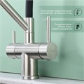 Смеситель Splenka для кухни со съемным гибким изливом, с магнитным фиксатором излива, с подключением фильтра питьевой воды (S70.62.05) S70.62.05