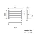Полотенцесушитель электрический Fixsen UNIVERSAL 300х500 черный (FX-7200B-2) FX-7200B-2