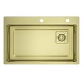 Кухонная мойка Raglo R702.7246.03 из стали в базу от 80см, сатин золотой R702.7246.03