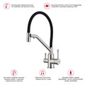 Смеситель Raglo для кухни со съемным гибким изливом, с магнитным фиксатором излива, с подключением фильтра питьевой воды (R81.62.05) R81.62.05