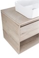 Тумба со столешницей, одним ящиком и одной открытой полкой подвесная BelBagno KRAFT 80 Rovere Galifax Bianco 200362 - фото 211200