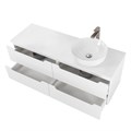 Тумбы со столешницей подвесная BelBagno ETNA 120 Bianco Lucido, раковина справа 200334 Тумбы со столешницей подвесная BelBagno ETNA 120 Bianco Lucido, раковина справа 200334
