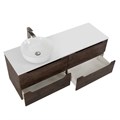 Тумбы со столешницей подвесная BelBagno ETNA 120 Rovere Moro, раковина слева 200331