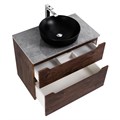Тумба со столешницей и накладной раковиной подвесная BelBagno ETNA-H60 100 Rovere Moro 200243