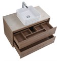 Тумба со столешницей и накладной раковиной подвесная BelBagno KRAFT 80 Rovere Tabacco 194868
