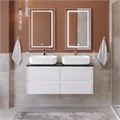 Тумба с четырьмя ящиками и столешницей подвесная BelBagno KRAFT 120 Bianco Opaco, столешница KEP-120-2-MNO 206235