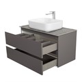 Тумба со столешницей подвесная BelBagno KRAFT 100 Темно-Серый Матовый, столешница KEP-100-GRN 204829