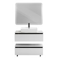 Тумба со столешницей подвесная и нижней тумбой CEZARES SLIDER 100 Bianco Opaco, столешница SLD-100/48-BO 203924 Тумба со столешницей подвесная и нижней тумбой CEZARES SLIDER 100 Bianco Opaco, столешница SLD-100/48-BO 203924