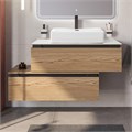 Тумба со столешницей подвесная и нижней тумбой CEZARES SLIDER 100 Дуб тангент, столешница SLD-100/48-BO 203923 Тумба со столешницей подвесная и нижней тумбой CEZARES SLIDER 100 Дуб тангент, столешница SLD-100/48-BO 203923