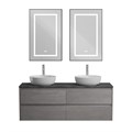 Тумба с четырьмя ящиками, столешницей и накладными раковинами подвесная BelBagno KRAFT 140 Cemento Grigio 202780 Тумба с четырьмя ящиками, столешницей и накладными раковинами подвесная BelBagno KRAFT 140 Cemento Grigio 202780