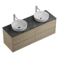 Тумба с четырьмя ящиками, столешницей и накладными раковинами подвесная BelBagno KRAFT 140 Rovere Nebrasca Nature 202778 Тумба с четырьмя ящиками, столешницей и накладными раковинами подвесная BelBagno KRAFT 140 Rovere Nebrasca Nature 202778