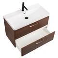 Тумба с раковиной подвесная BelBagno DUE 80 Noce, раковина белая 202662
