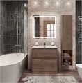 Тумба с керамической раковиной напольная BelBagno KRAFT 80 Rovere Tabacco, раковина BB800ETL белая 201639