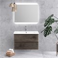 Тумба с раковиной подвесная BelBagno ALBANO-CER 80 Rovere Nature Grigio, раковина белая 196818