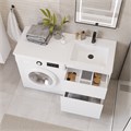 Тумба с раковиной напольная BelBagno KRAFT-LVD 120 Bianco Opaco, раковина белая правая 194025
