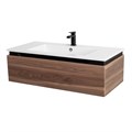Тумба с раковиной подвесная CEZARES SLIDER 100 Орех дымчатый, раковина белая 190698