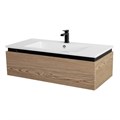 Тумба с раковиной подвесная CEZARES SLIDER 100 Дуб Тангент, раковина белая 190697