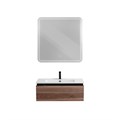 Тумба с раковиной подвесная CEZARES SLIDER 80 Орех дымчатый, раковина белая 190692