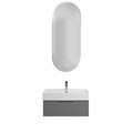 Тумба с раковиной подвесная и одним выдвижным ящиком CEZARES PREMIUM 70 Plisse Grigio nuvola, раковина белая 190636