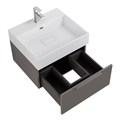 Тумба с раковиной подвесная и одним выдвижным ящиком CEZARES PREMIUM 50 Plisse Grigio nuvola, раковина белая 190631