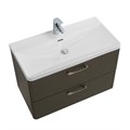 Тумба с раковиной подвесная BelBagno DUE 80 Оружейная сталь, раковина белая 203897