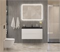 Тумба с раковиной подвесная BelBagno MARINO 100 Bianco Lucido, раковина чёрная BB1000/445-LV-ART-PR-NERO 202835