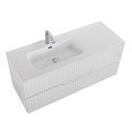 Тумба с раковиной подвесная с двумя ящиками, левосторонняя CEZARES DUET-N 120 Bianco Lucido, раковина белая CZR-8095-120-L 190873