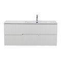 Тумба с раковиной подвесная с двумя ящиками, правосторонняя CEZARES DUET-N 120 Bianco Lucido, раковина белая CZR-8095-120-R 190872