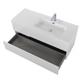 Тумба с раковиной подвесная с двумя ящиками, правосторонняя CEZARES DUET-N 120 Bianco Lucido, раковина белая CZR-8095-120-R 190872