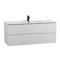 Тумба с раковиной подвесная CEZARES DUET-N 120 Ясень Белый Софт, раковина белая CZR-8095-120 190855