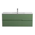 Тумба с раковиной подвесная CEZARES DUET-N 120 Фисташковый Софт, раковина белая CZR-8095-120 190854