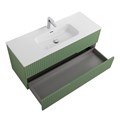 Тумба с раковиной подвесная CEZARES DUET-N 120 Фисташковый Софт, раковина белая CZR-8095-120 190854