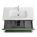 Тумба с раковиной подвесная CEZARES DUET-N 100 Фисташковый Софт, раковина белая CZR-8095-100 190838