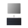 Тумба с раковиной подвесная CEZARES DUET-N 100 Grafito, раковина белая CZR-8095-100 190837